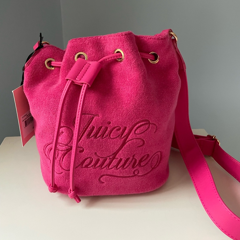 NWT JUICY COUTURE Juicy Beach Couture Crossbody Bag in Pink Flash